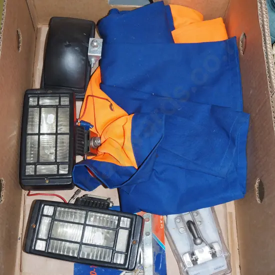 car light, boiler suits etc