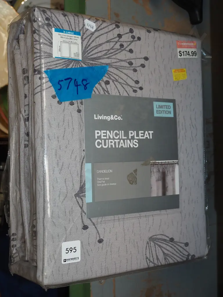 as new thermal line pencil pleat curtains  Image 1++