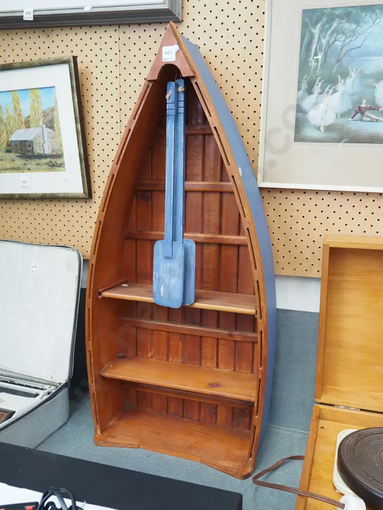 row boat themed bookcase H860 Image 1++