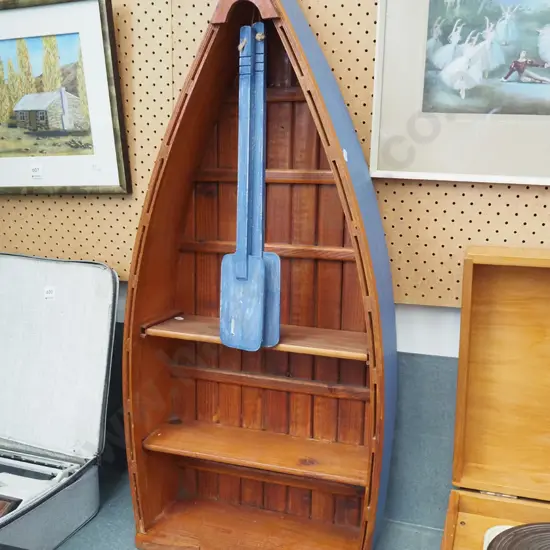 row boat themed bookcase H860