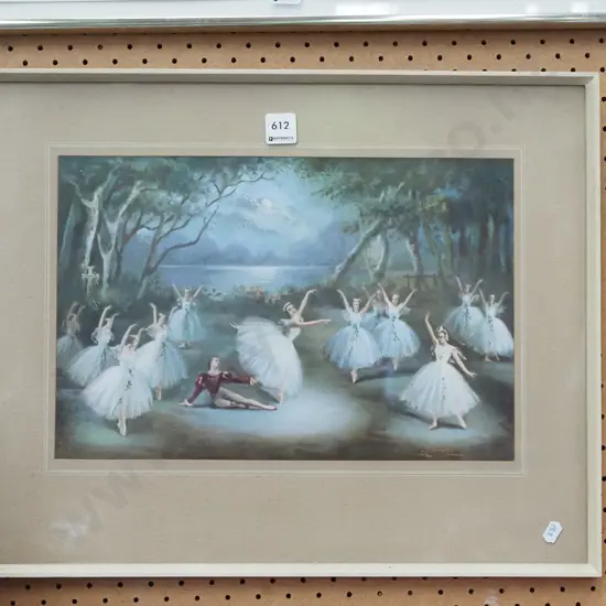 framed ballerina print