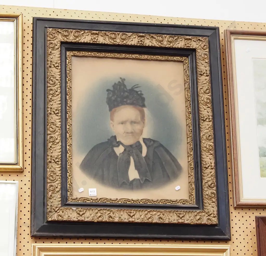 framed hand coloured photo print - portrait Image 1++