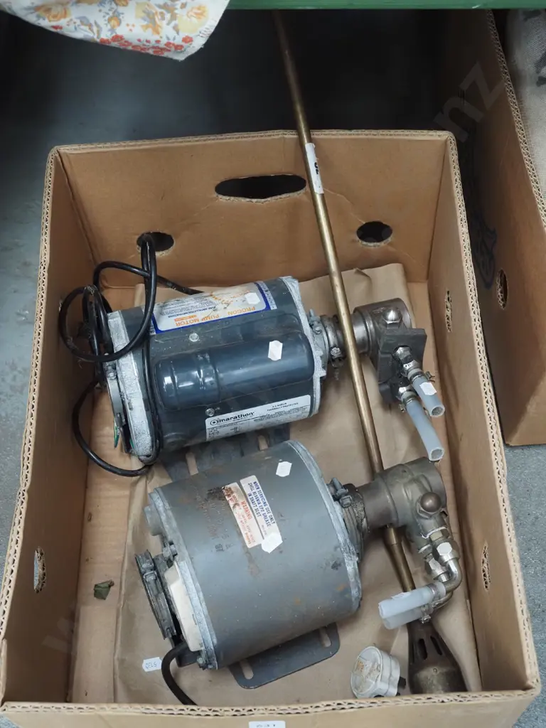 2x electric water pumps, copper blow torch Image 1++