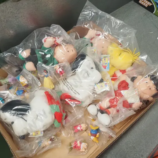 box of various McDonalds toys