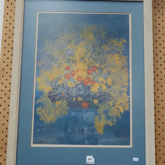 framed print - still life flowers