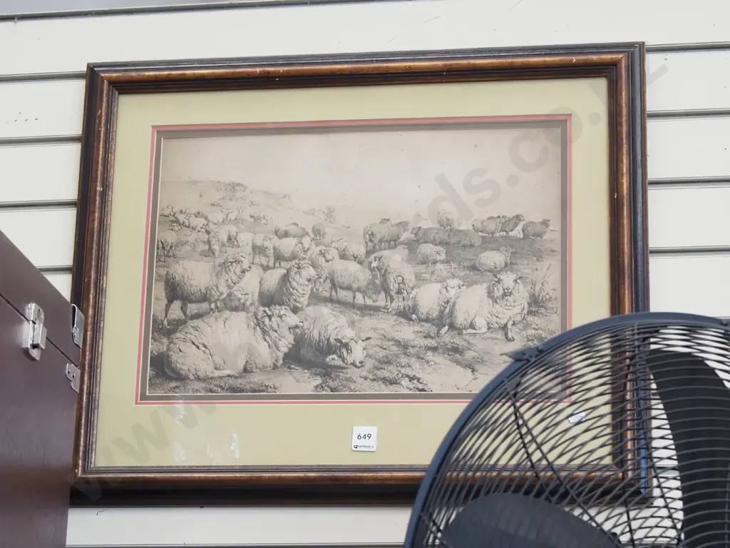 framed print - sheep - foxing Image 1++