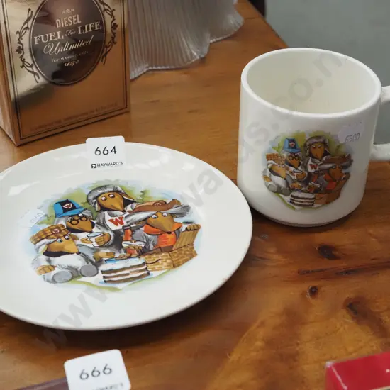 Wombles plate and coffee cup