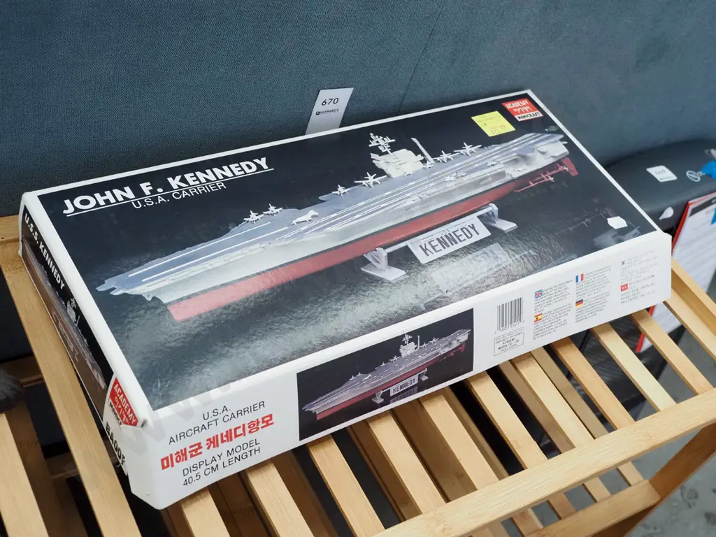 yet to be assembled plastic model kit - John F. Kennedy aircraft carrier Image 1++