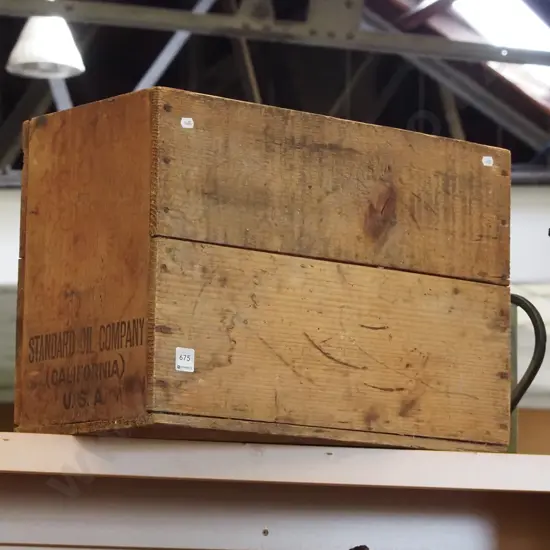 Gold Crown Gasoline wooden crate