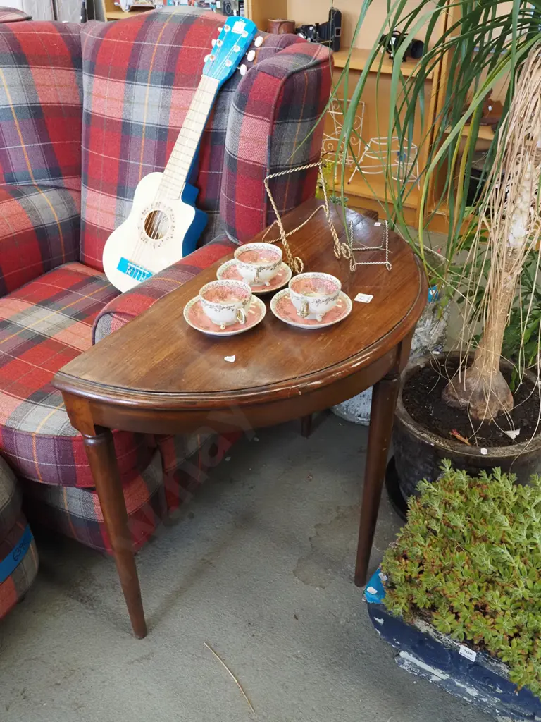 beech half round hall table Image 1++