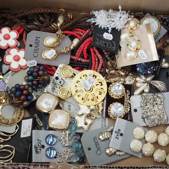 box of costume jewellery