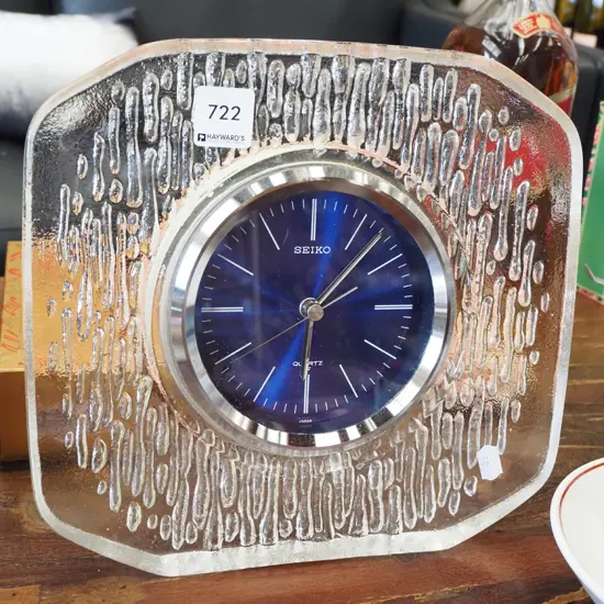 glass fronted Seiko mantle clock 