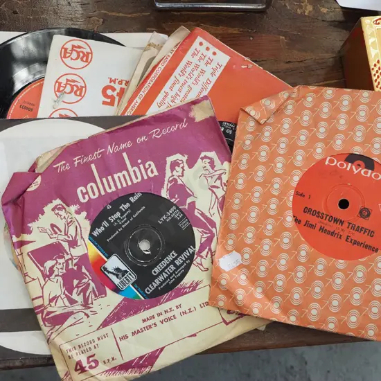 45s; CCr, Jimmy Hendrix etc