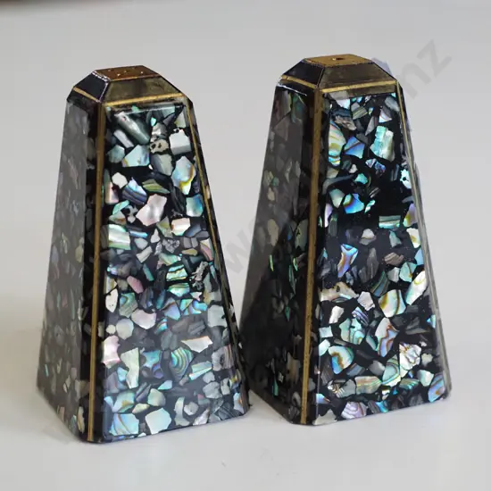 NZ souvenir paua salt and pepper