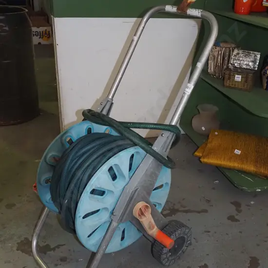 garden hose reel and hose