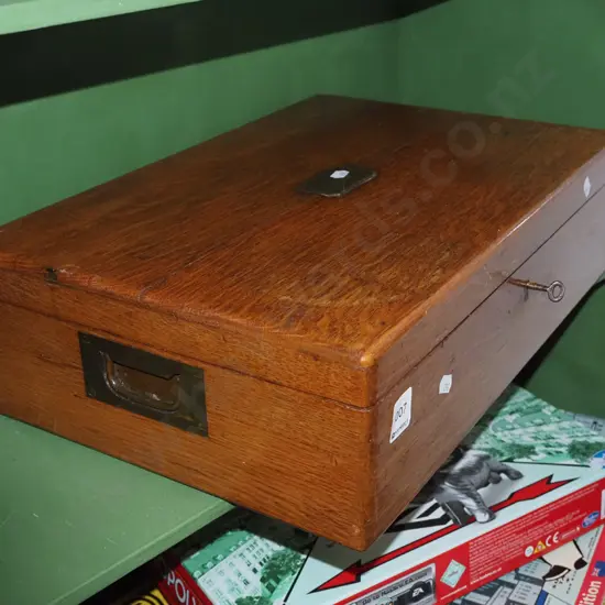 mahogany lockable cutlery canteen  - no cutlery