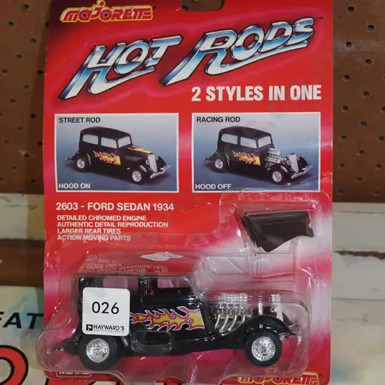 carded diecast toy Hot Rod