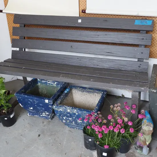 wooden garden bench seat 