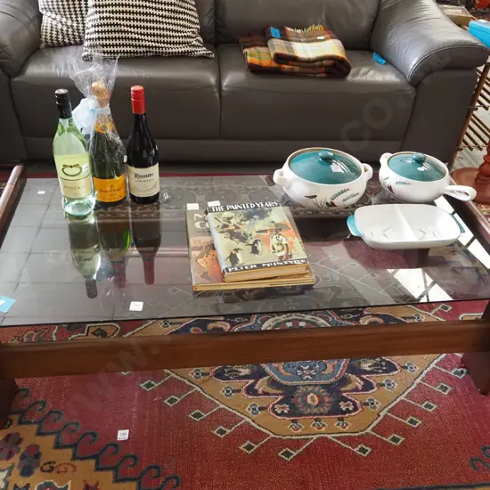 smoked glass top coffee table