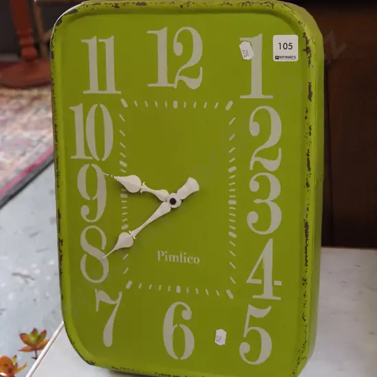 pressed tin freestanding clock