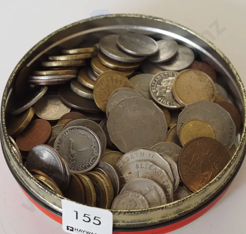 tin of various coins Image 1++
