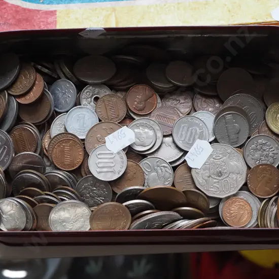 tray of coins