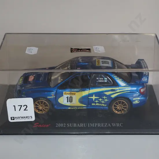 cased scale model of 2002 Subaru Impressa