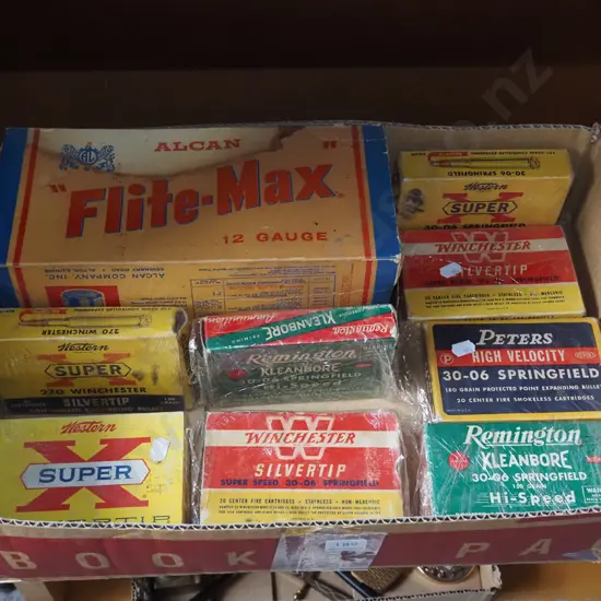 box of empty bullet boxes