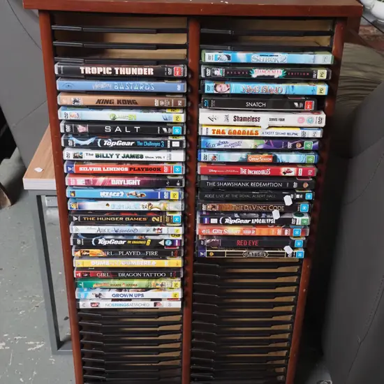 DVDs, DVD tower