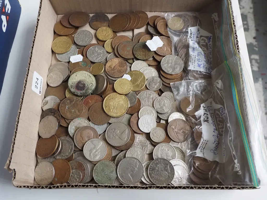 box; various coins Image 1++