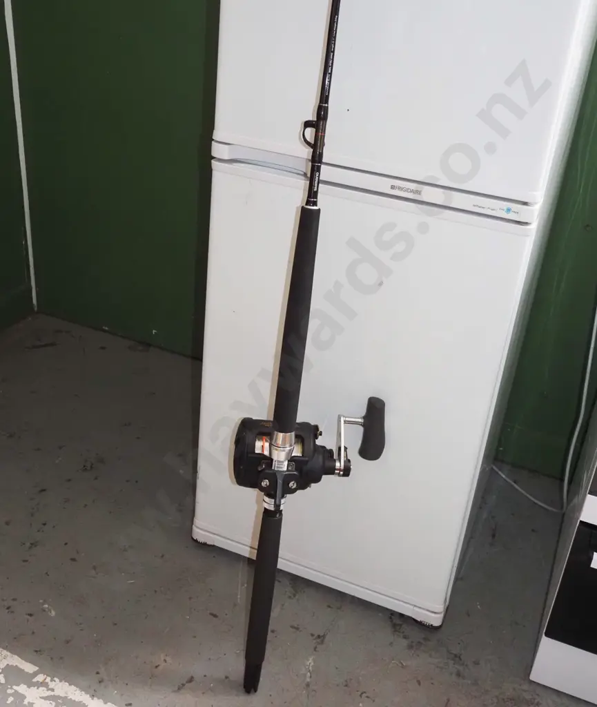 Shimano Backbone Elite fishing rod with large Shimano TLD 2-speed 50A game reel and reel case Image 1++