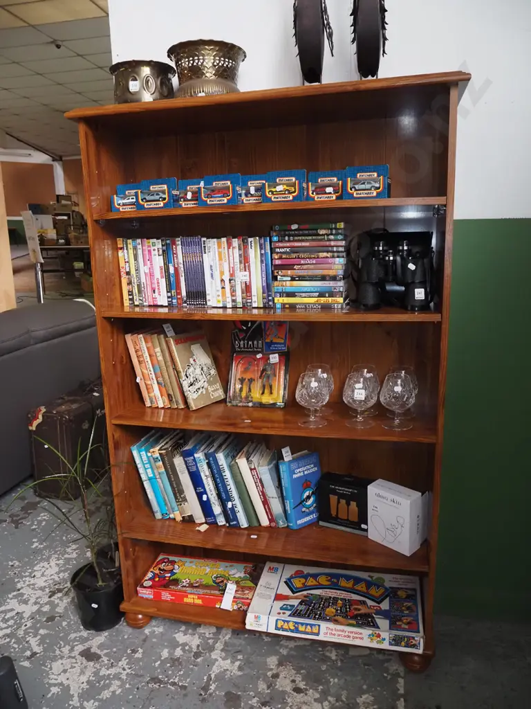 mdf faux wood veneer industrial bookcase H1510 W950 D285 Image 1++