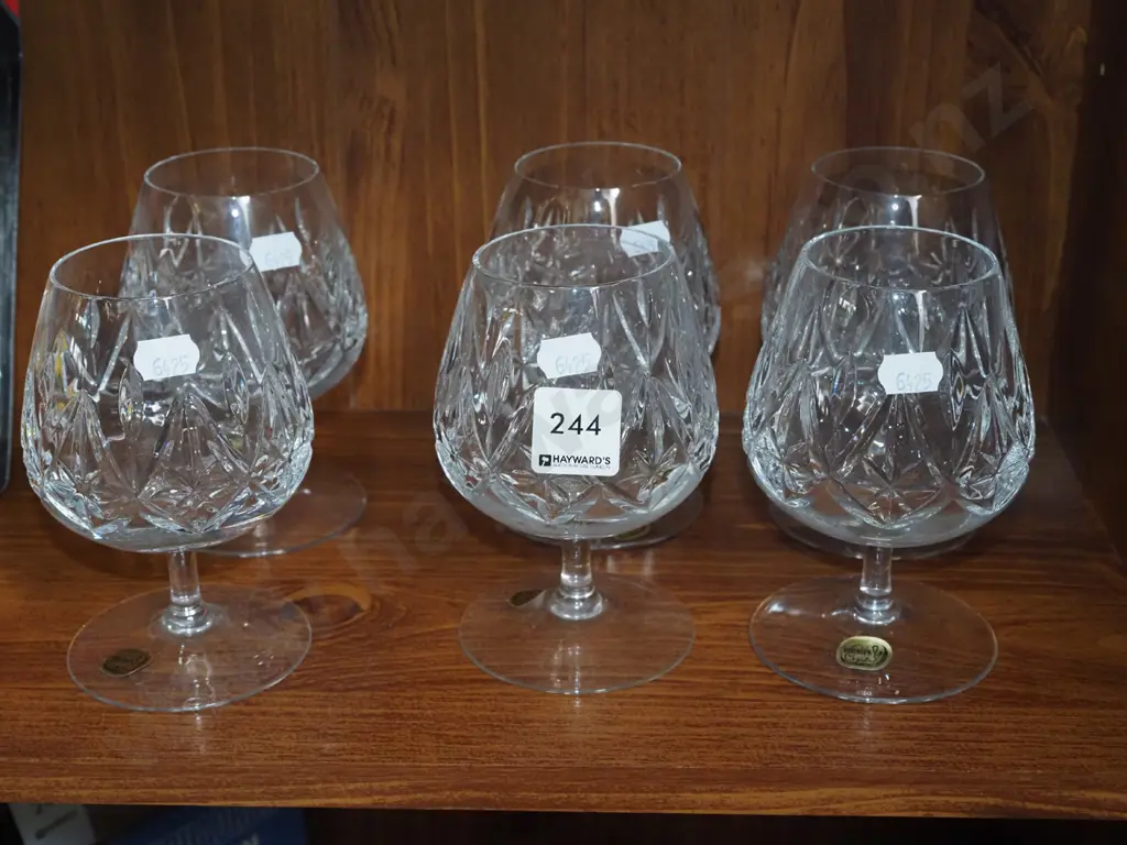 6x Bohemian crystal goblets Image 1++