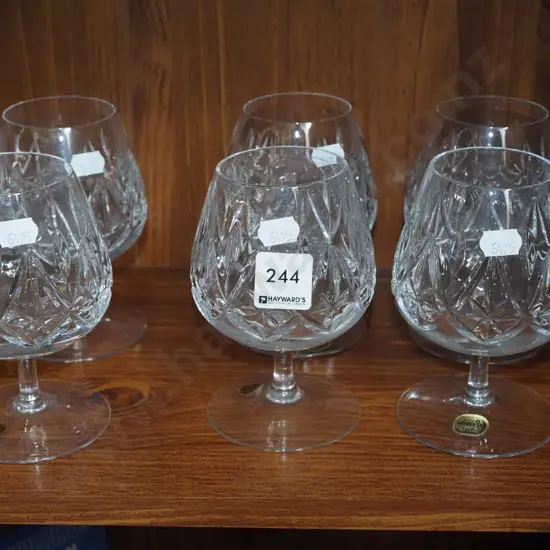 6x Bohemian crystal goblets