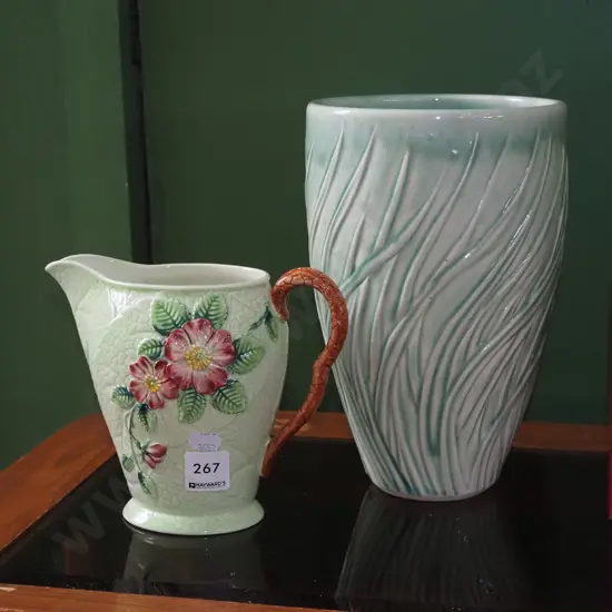 Carlton ware primula jug, 1 other vase H235