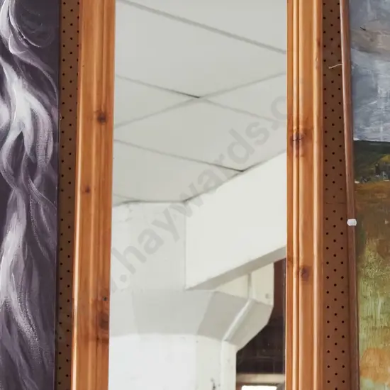 wood framed wall mirror H920