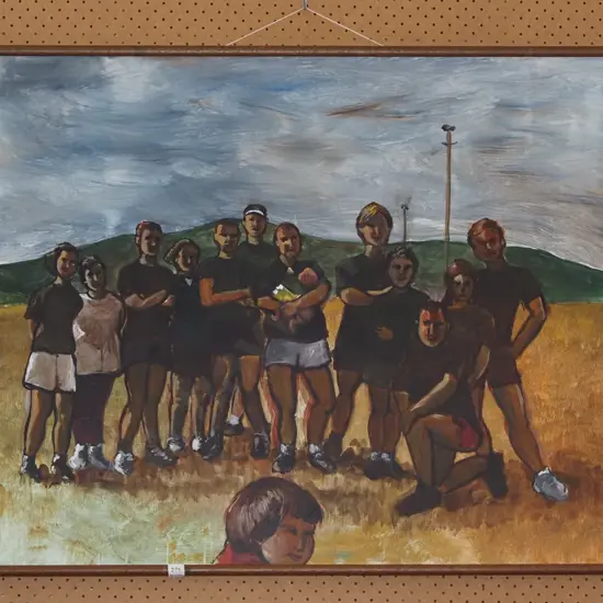 framed acrylic - winning rugby team