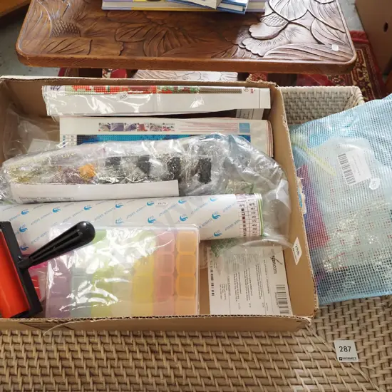 crafting items and  needlework kits