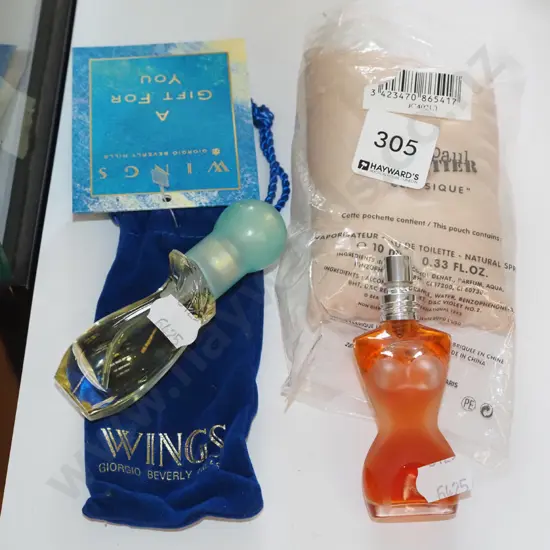2x bottles of eau de toilette; Jean Paul Gaultier, Giorgio Beverley Hills