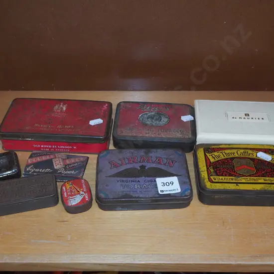 various vintage tins