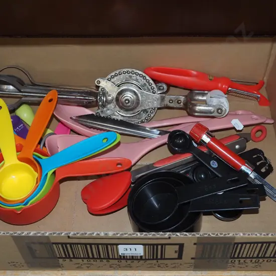 box; kitchen utensils