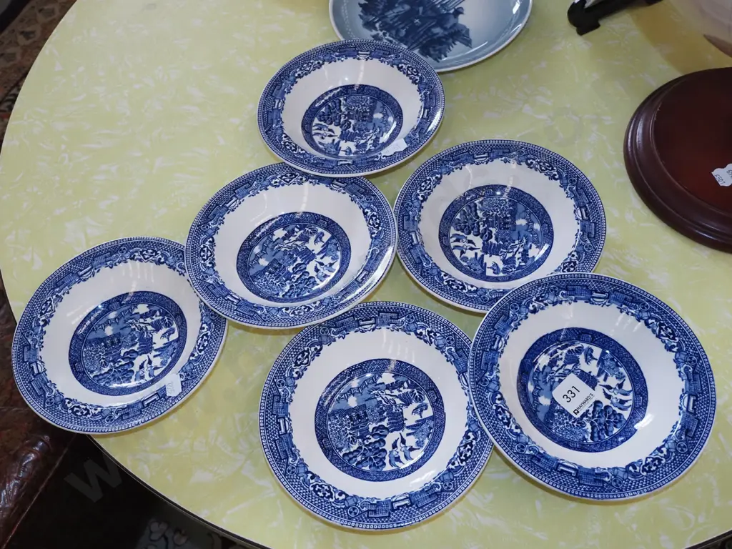 6x Woods and Sons willow pattern bowls Image 1++