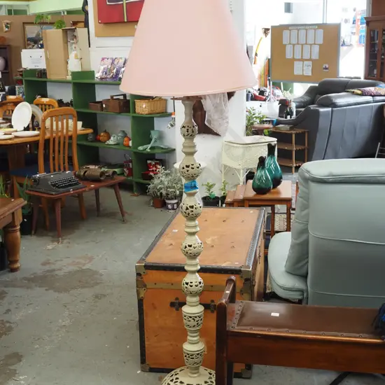 hand painted metal bases standard lamp