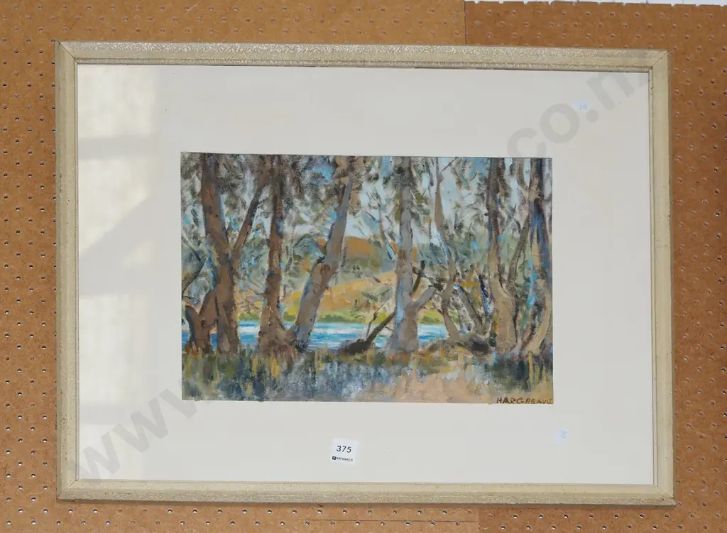 framed oil - view through trees Image 1++