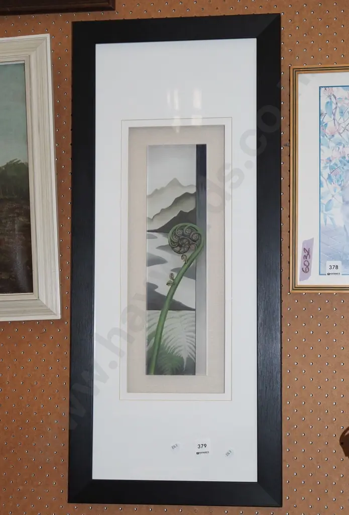 framed print behind perspex - fern frond Image 1++