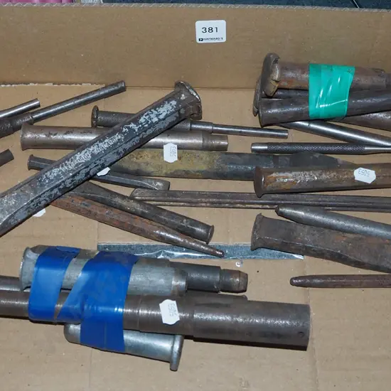 box; cold chisels, punches