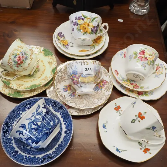 5x trios, cup and saucer