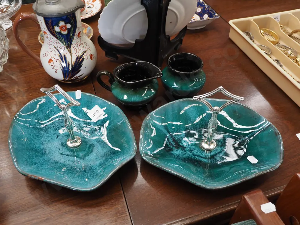 Blue Mountain serving dishes, creamer, sugar Image 1++