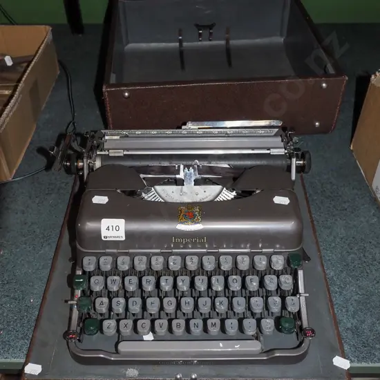 vintage cased Imperial typewriter