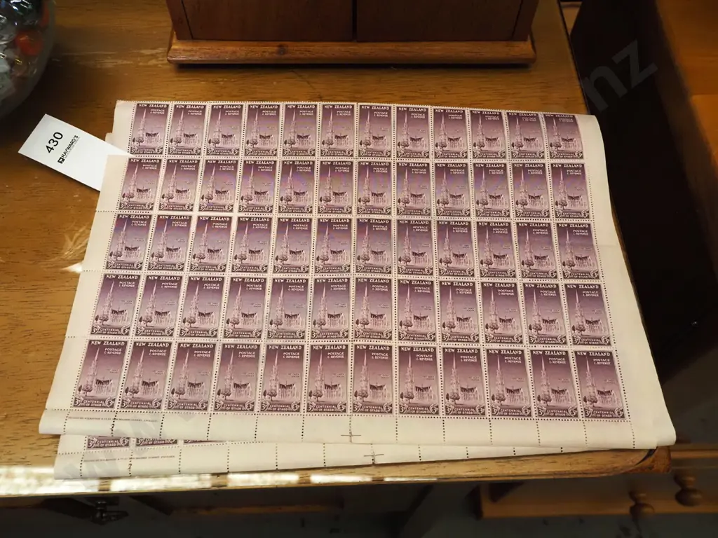 2x sheets of NZ Post Otago Centennial Stamps - 120 stamps per sheet Image 1++